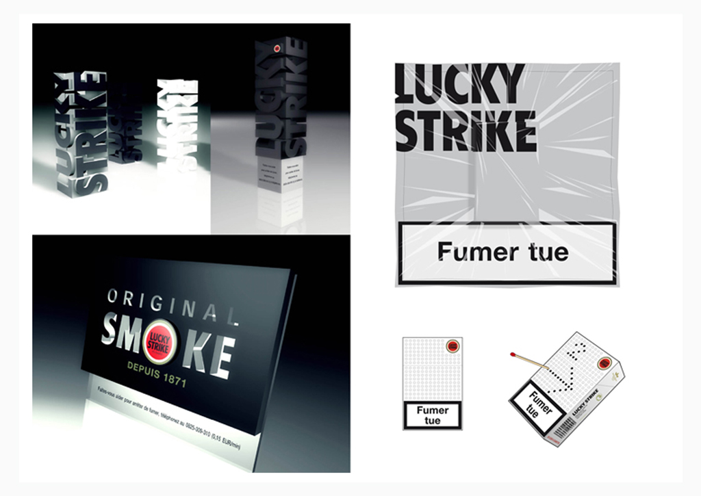 Lucky Strike - Pack and below the line